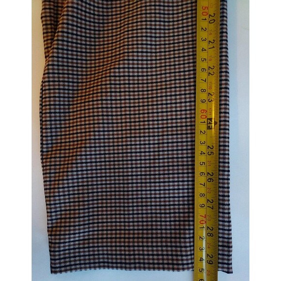 NWT Ladies Rafaella Black/Tan Micro Plaid Straight Hi Rise Dress Pants Size 12 - Picture 7 of 8